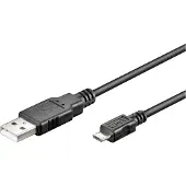 Microconnect USBABMICRO1 1m USB A Micro-USB B Zwart USB-kabel