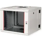 Roline 19-inch wandbehuizing Pro 7 U, 600x600 BxD tweedelig draaibaar grijs