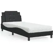vidaXL Bedframe zonder matras "Zadar" kunstleer zwart 100x200 cm