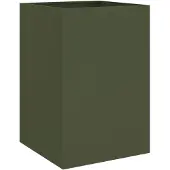vidaXL Plantenbak 52x48x75 cm staal olijfgroen