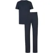 Mey Pyjama kort 'Jefferson' donkerblauw