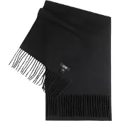 GOBI Cashmere Sjaal 'Unisex Cashmere Fringed Scarf' zwart