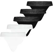 Mey String 'Modal Lace' grijs gemêleerd