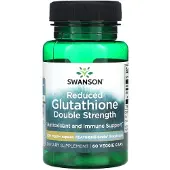 Swanson Health , Verlaagd Glutathion, Dubbele Kracht, 60 Vegetarische Capsules