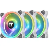 Thermaltake Riing Trio 12 RGB Radiator Fan White TT Premium Edition PC-ventilator Wit (b x h x d) 120 x 25 x 120 mm Incl. LED-verlichting