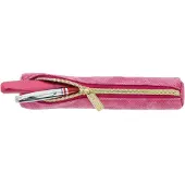 Herlitz Bright Animals, Zachte etui, Polyurethaan (PU), Roze, Monochromatisch, Rits, Adolescenten