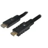 Logilink CHA0030 HDMI-kabel HDMI Aansluitkabel HDMI-A-stekker, HDMI-A-stekker 30.00 m Zwart 4K UHD, Vergulde steekcontacten