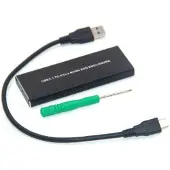 CoreParts M.2 PCIe NVME naar USB 3.0 (M.2), Harddisk behuizing, Zwart