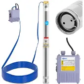 Hillvert Dompelpomp - 95 mm / 3.75'' - 13 800 l/u - 2200 W - 20 m kabel / 76,4 m opvoerhoogte - RVS