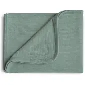 Mushie Deken Wieg Ribbed 80x100 Roman Green