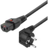 Microconnect MC-SCHC13-2 electriciteitssnoer Zwart 2 m Netstekker type E+F C13 stekker