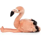 Living Nature Knuffel - 32x24 cm - Flamingo - Peach - - OneSize - Knuffels