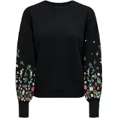 ONLY Sweatshirt 'ONLBrooke' lichtgroen / rosé / zwart / wit