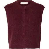 Selected Gebreide bodywarmer 'SLFLulu' bordeaux