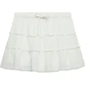Superdry Dames Gespreide rok wit (M), Casual, Katoen W7210424A