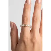 Purelei Ring 'Shiny Bloom' goud / parelwit