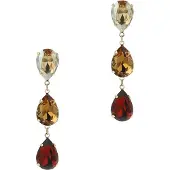 Otazu Triple Drop Earhangers Topaz Gold, Brown Size: OS | Earrings Outlet | Dames | Bruin