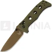 Benchmade Mini Adamas Flat Earth vouwmes, oliivinvihreä