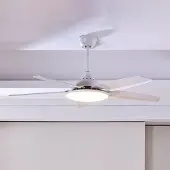 LUCANDE Divian LED plafondventilator, wit, DC, stil, CCT - , Divian, Wit, Woonkamer, Metaal, Modern