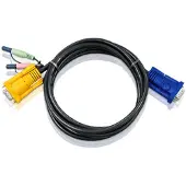 Aten 2L-5203A KVM aansluitkabel 3m met audio, zwart, 3 m