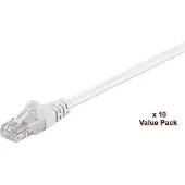 Microconnect V-UTP510WVP, 10 meter, Cat5e, U/UTP (UTP), RJ-45, RJ-45, wit