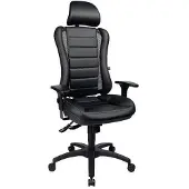 Topstar Head Point RS Ergonomische stoel Synchroonmechanisme Kunstleer In hoogte verstelbare armleuning In hoogte verstelbare zitting Zwart 110 kg