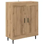 vidaXL Highboard 2 pcs Artisan Eiken 69,5 x 34 x 180 cm Bewerkt hout