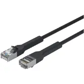 Lanview LV-6AFTP-FLEX-ANG-0025B, 0,25 meter, Cat6a, U/FTP (STP), RJ-45, RJ-45, zwart