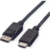 ROLINE GREEN DisplayPort Kabel DP - HDMI, M/M, zwart, 1 m