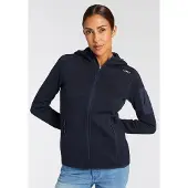 CMP - Women's Jacket Fix Hood Jacquard Knitted 3H19826 - Fleecevest 34, zwart