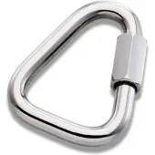 Peguet Delta Link Carabiner Shackle 2 Units Zilver 5 mm