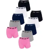 LOREZA Onderbroek 'Mädchen Pantys Jasmin' grijs / neonroze / zwart / wit