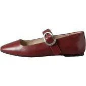 Calvin Klein Ballerina met riempjes donkerrood