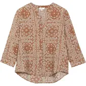 s.Oliver Blouse lichtblauw / karamel / offwhite