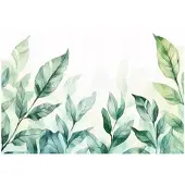 WALLARENA - Fotobehang - 200x140 cm - groene bladeren natuur slaapkamer woonkamer vliesbehang