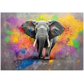 WALLARENA - Fotobehang - 400x280 cm - schattige olifant voor kinderkamer