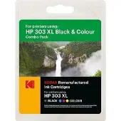 Kodak 185H030317 HP PH6230 Inkt (2) 303XL 3YN10AE 1x12ml/1x10ml zwart + kleuren (185H030317)