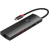 Microconnect USB3.2CCOM20 laptop dock & poortreplicator Zwart