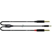 Cordial 1,5 m REAN Connector 3,5 mm/ 2 x 6,3 mm Klinke Y-Kabel