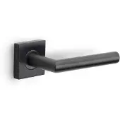Formani Basics LB2-19BSQ deurkruk geveerd op vierkant rozet - PVD gumetal