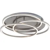 Briloner LED-plafondlamp Frames, dimbaar, alu / grijs / zink, Woon-/ Eetkamer, metaal, Modern, LED plafondlamp