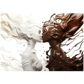 WALLARENA - Fotobehang - 350x250 cm - abstract vrouw slaapkamer woonkamer vliesbehang