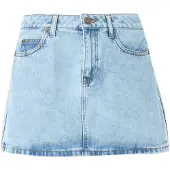 Adidas Originals Denim 3-Stripes Mini Skirt - Blauw- Dames, Blauw