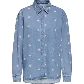 ONLY Blouse 'ONLVERA' blauw denim / wit
