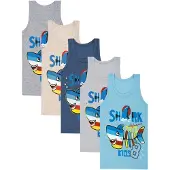 LOREZA Onderhemd 'Jungen Unterhemden Shark' gemengde kleuren