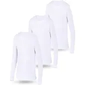 LOREZA Onderhemd 'Jungen Mädchen Langarmshirts' wit