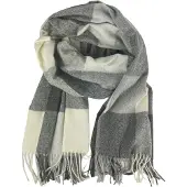 Kumixi Sjaal 'Fransen' grijs / offwhite