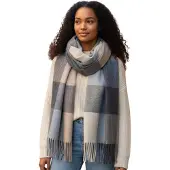Kumixi Sjaal 'Fransen' blauw