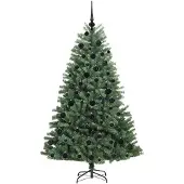 vidaXL Kunstmatige Hinged Kerstboom Groen 180 cm PVC en Metalen