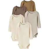 Name it Rompertje/body crème / taupe / chocoladebruin / ombergrijs